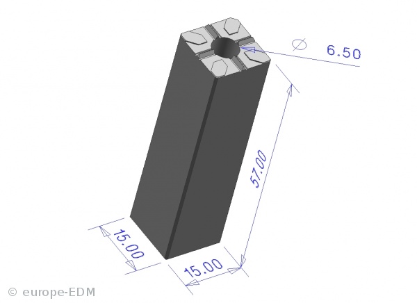 Prägehalter 15x15x 57mm