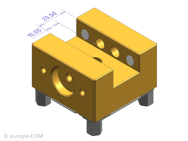 Elektrodenhalter Unihalter Nut 20mm MESSING