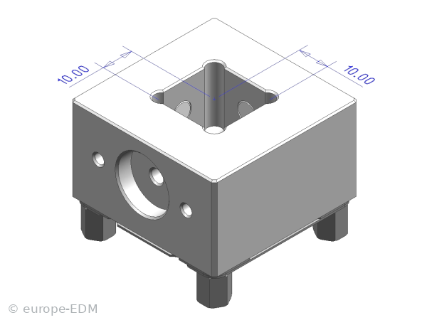 Elektrodenhalter Prisrund 20mm ALU