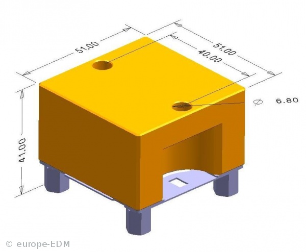 Elektrodenhalter Uniplatte MESSING ohne Chipbohrung