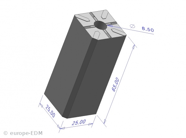 Prägehalter 25x25x 65mm