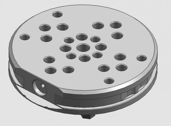 Palette Ø 148mm ITS-100 kompatibel ALU Lochraster