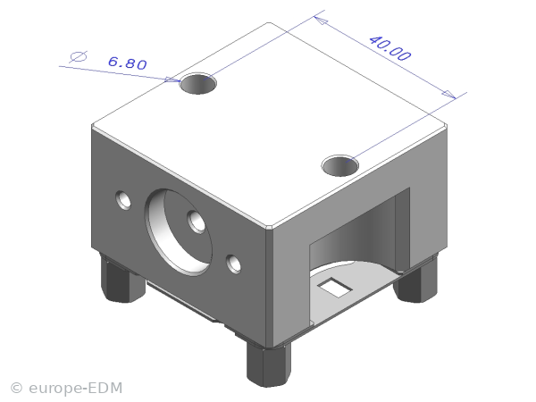 Elektrodenhalter Uniplatte ALU