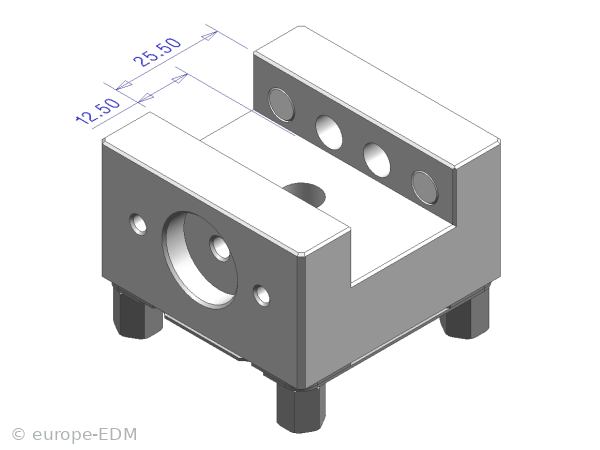 Elektrodenhalter Unihalter Nut 25mm ALU