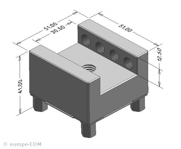 Elektrodenhalter Unihalter Nut 30mm ALU ohne Chipbohrung
