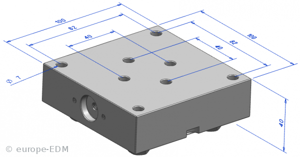 Elektrodenhalter Uniplatte 100x100mm