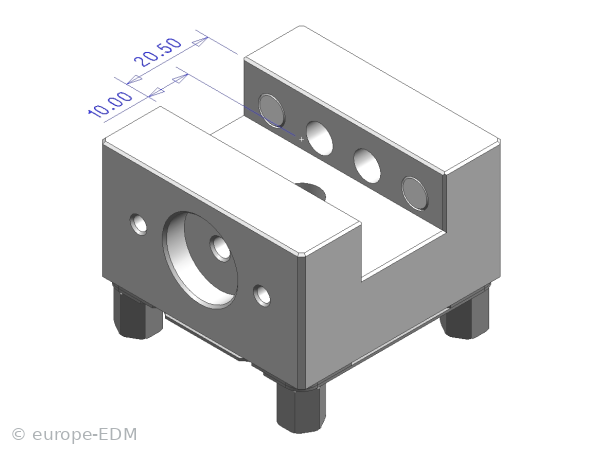 Elektrodenhalter Unihalter Nut 20mm ALU