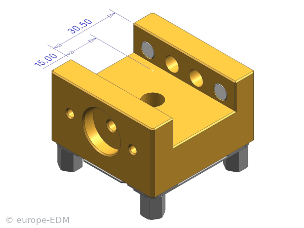 Elektrodenhalter Unihalter Nut 30mm MESSING