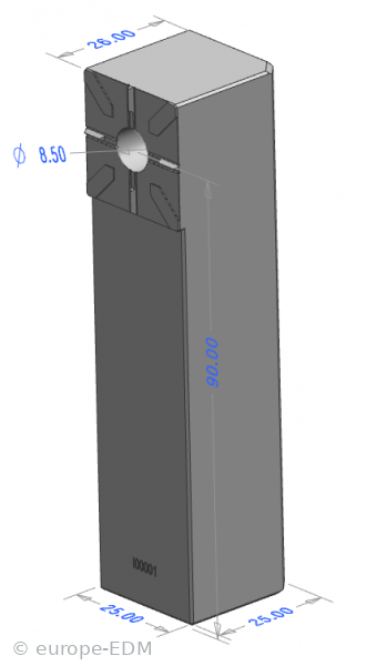 Prägehalter Winkel 25x25x 90mm