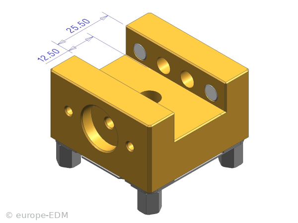 Elektrodenhalter Unihalter Nut 25mm MESSING